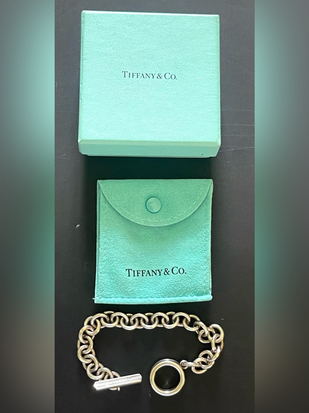 Tiffany & Co. Signature Robin's Egg Blue Felt Snap Pouch